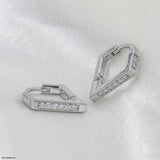 Verve V Lab Diamond Hoop 925 Sterling Silver