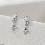 Shimmer Drops Lab Diamond Earrings 925 Sterling Silver