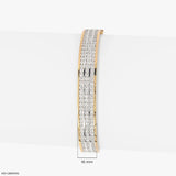Trinity Row Men's Diamond Bracelet 18K Yellow Gold