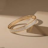 Trinity Row Men's Diamond Bracelet 18K Yellow Gold