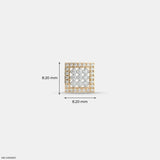 Vertex Diamond Mens Stud Earring Platinum 950