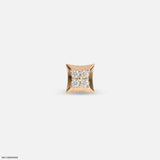 Victorian Diamond Mens Stud Earring 9K Yellow Gold