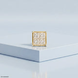 Quadra Princess Diamond Mens Stud Earring Platinum 950
