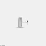 Isometric Brilliance Diamond Mens Stud Earring Platinum 950