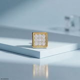 Apex Squares Diamond Mens Stud Earring 9K Rose Gold
