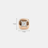 Polaris Star Diamond Mens Stud Earring Platinum 950