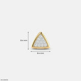 Triangle Frame Diamond Mens Stud Earring 14K Rose Gold
