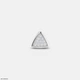 Triangle Frame Diamond Mens Stud Earring 14K Rose Gold
