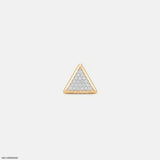 Trigon Glow Diamond Mens Stud Earring 9K White Gold