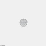 Circle Crystal Diamond Mens Stud Earring Platinum 950