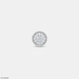 Twisted Rope Mens Diamond Stud Earring in Platinum 950