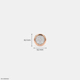 Stellar Diamond Circle Mens Stud Earring 9K White Gold