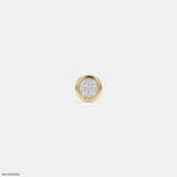 Stellar Diamond Circle Mens Stud Earring 9K White Gold