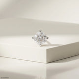 Flint Round Solitaire Diamond Mens Stud Earring Platinum 950