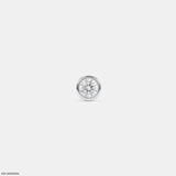 Solus Round Diamond Mens Stud Earring 9K White Gold