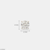 Minimalistic Solitaire Diamond Mens Studs Earrings 9K Rose Gold