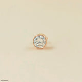 Exclusive Solitaire Diamond Mens Studs Earrings 9K Rose Gold
