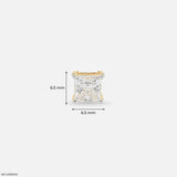 Vantage Solitaire Diamond Mens Stud Earring 9K White Gold