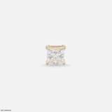 Vantage Solitaire Diamond Mens Stud Earring 9K White Gold