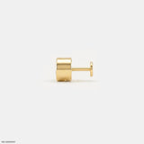 Sparkle Cushion Diamond Mens Stud Earring Platinum 950