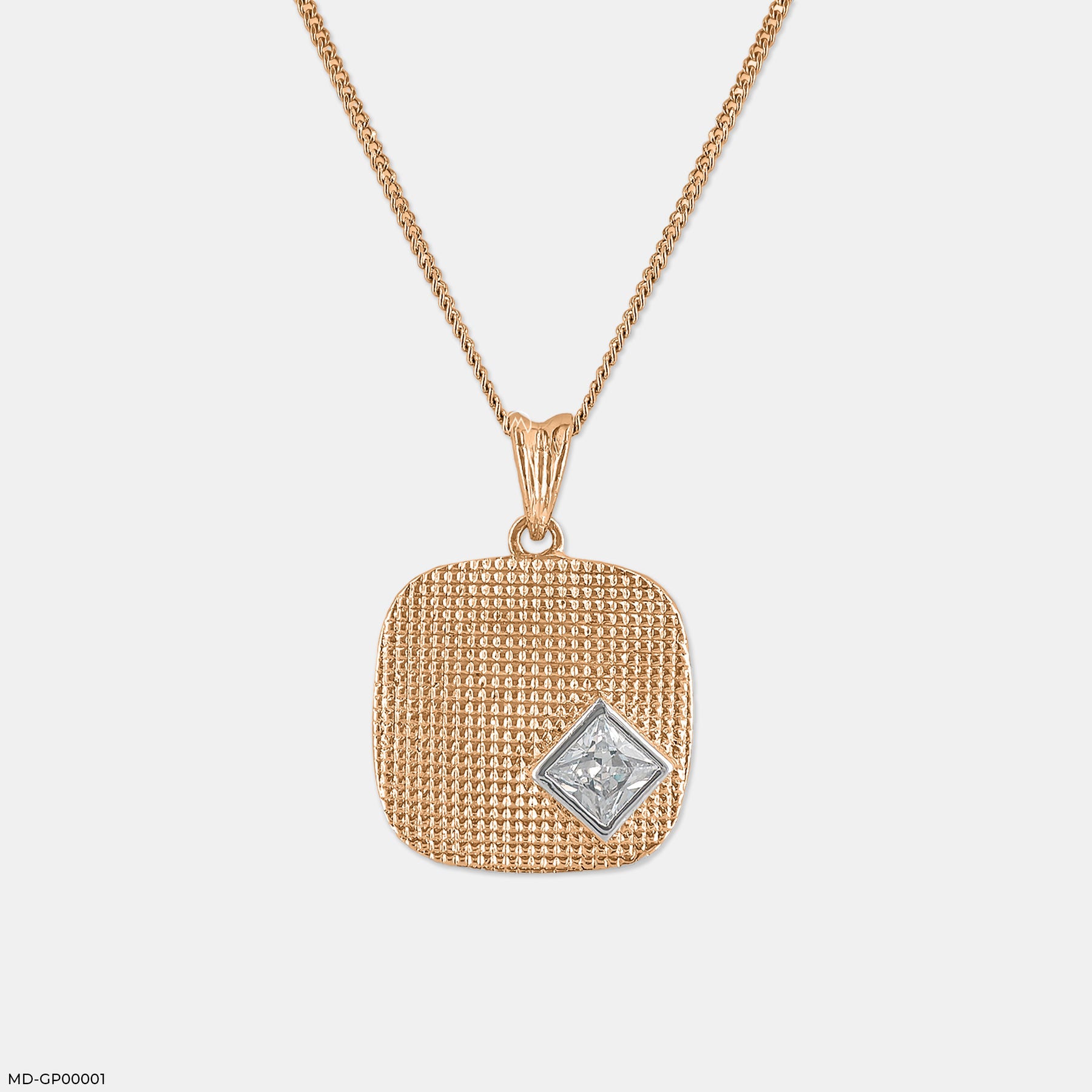 Titans Grid Pendant 14K Rose Gold