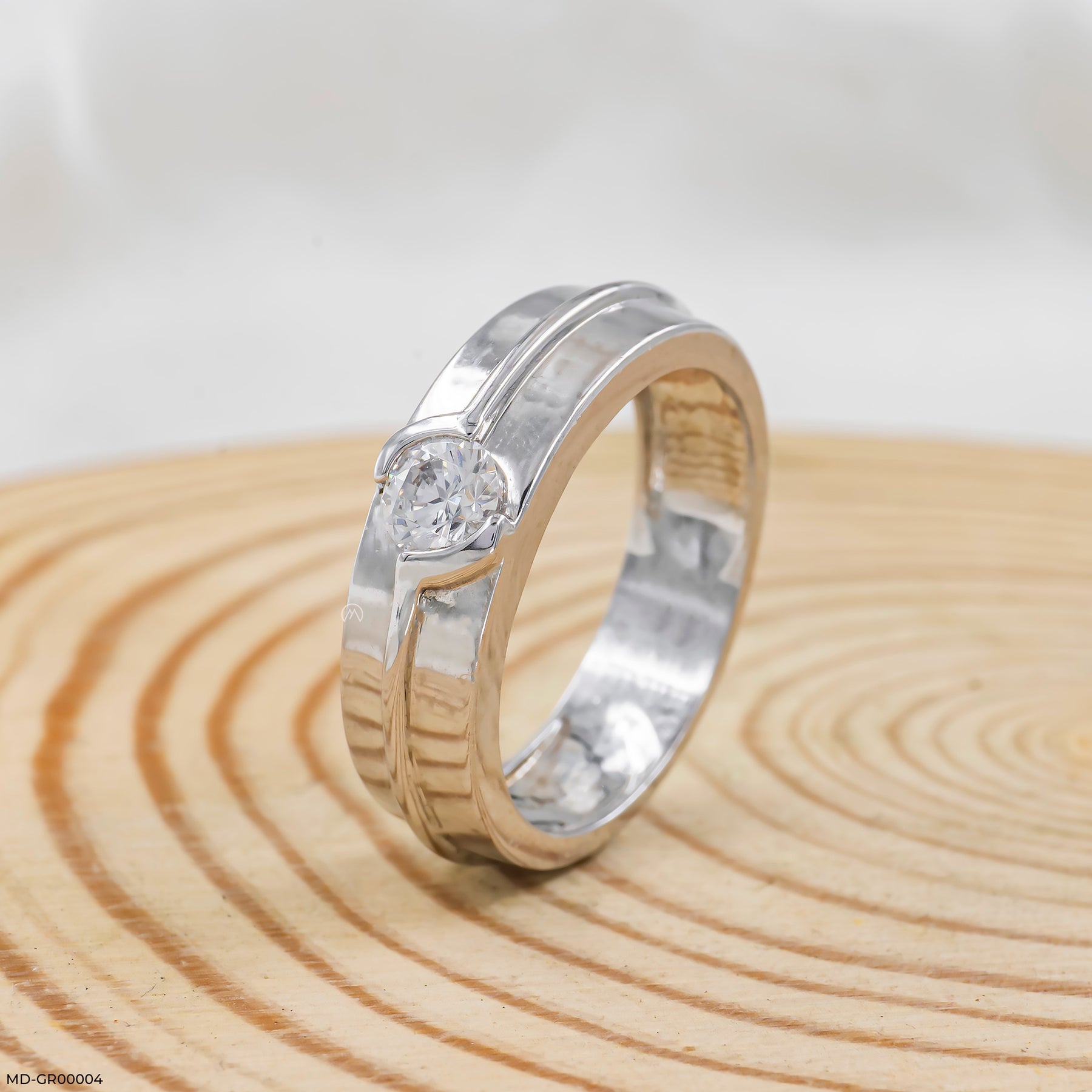 0.50 Carat Solitaire Jamie Ring 18K White Gold