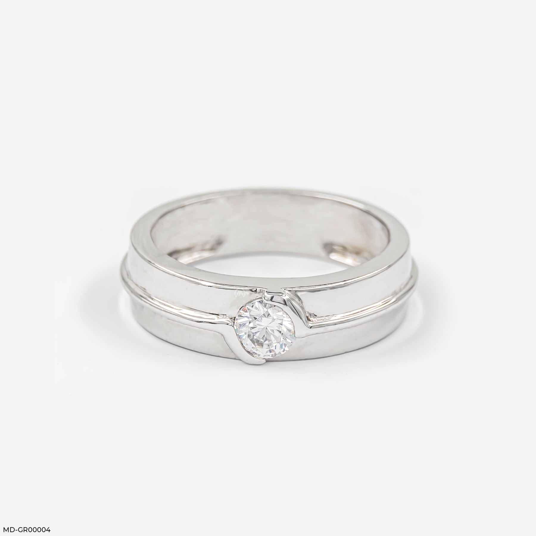 0.50 Carat Solitaire Jamie Ring 18K White Gold