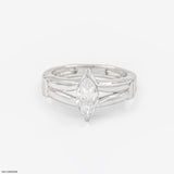 1 Carat Solitaire Auric Leaf Ring 14K Yellow Gold