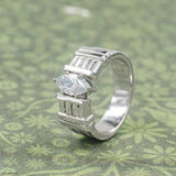 0.75 Carat Marque Solitaire Ring 9K Rose Gold