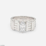 0.75 Carat Marque Solitaire Ring 9K Rose Gold