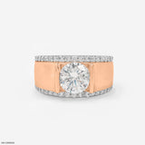 2.5 Carat Solitaire Gent's Ring 9K Rose Gold