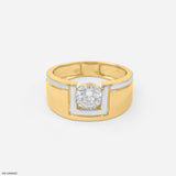 1 Carat Solitaire Men's Ring 9K Yellow Gold