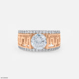 2 Carat Classic Solitaire Men's Ring 14K White Gold