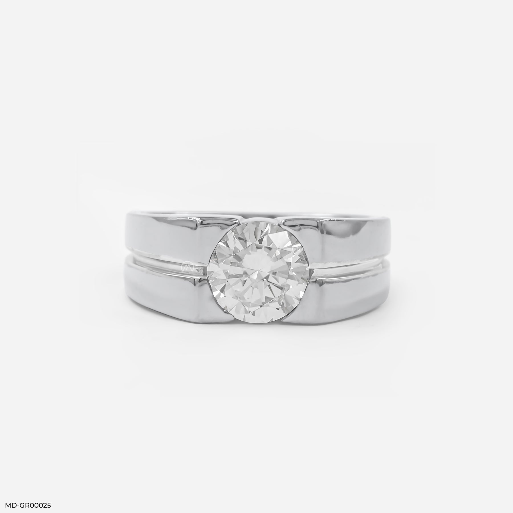 1.75 Carat Model Classic Men's Ring 14K White Gold