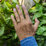 1.75 Carat Round Soliataire Vintage Men's Ring 14K Yellow Gold