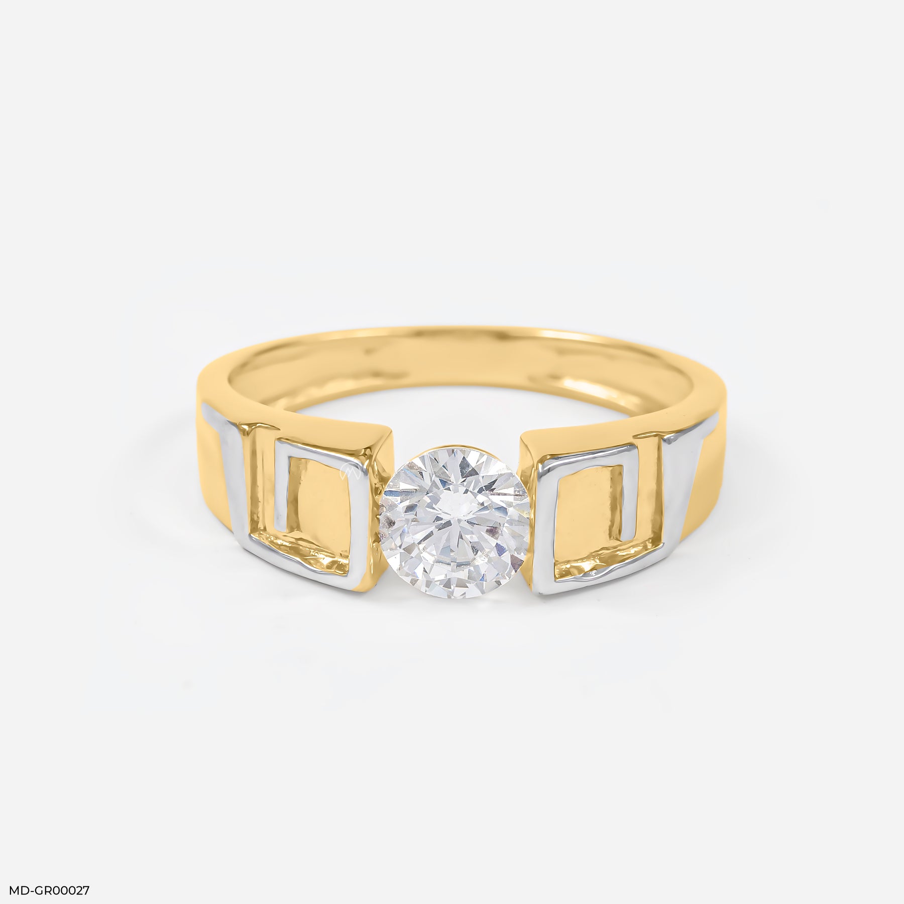 Signet Men's Diamond Ring 14K Yellow Gold