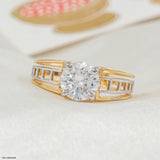 1 Carat Single Men's Diamond Ring 14K Rose Gold