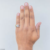 3 Carat Solitaire Modern Men's Ring 14K Yellow Gold