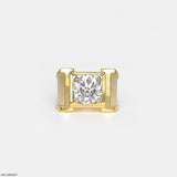 Bezel-Style Solitaire Ring 14K White Gold