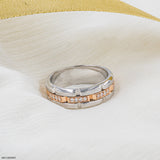 Modern Block Band Ring 9K Rose Gold
