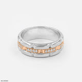 Modern Block Band Ring 9K Rose Gold