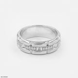 Modern Block Band Ring 9K Rose Gold