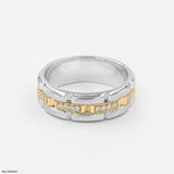 Modern Block Band Ring 9K Rose Gold