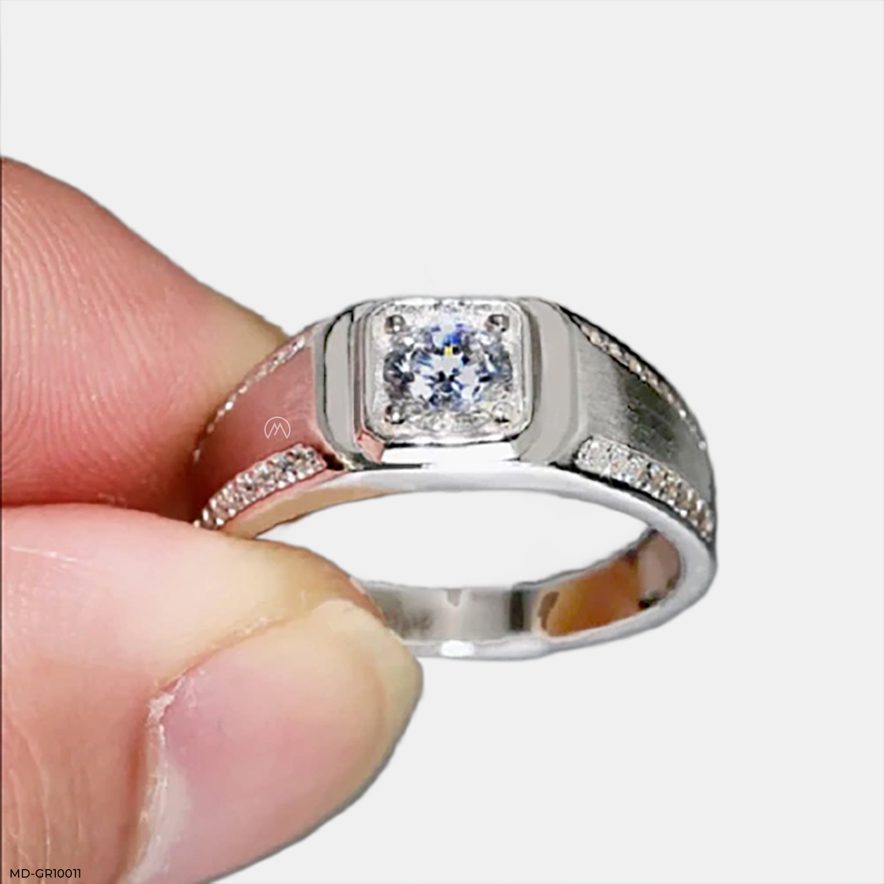 0.50 Carat Forever Flame Solitaire Men's Ring 14K Rose Gold