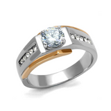 1 Carat Round Crest Gent's Ring 14K Yellow Gold