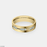 The Prestige Line Men's Diamond Band 9K White Gold