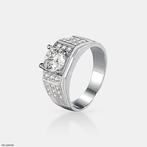 1 Carat Round Solitaire Divine Men's Ring 14K Rose Gold