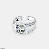 2 Carat Solitaire Classic Men's Ring Platinum 950