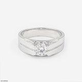 0.50 Carat Solitaire Evergreen Gent's Ring 14K Rose Gold