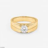 0.50 Carat Solitaire Evergreen Gent's Ring 14K Rose Gold